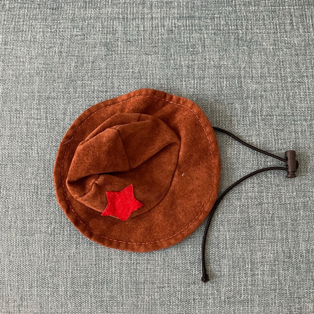 Cat Cowboy Costume Hat, Strap Broken